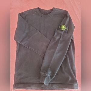 Stone Island Black Crewneck Sweater